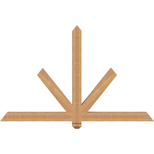 Ekena Millwork Kennewick Timber Gable Bracket, Western Red Cedar, 60"W x 38"H x 3 1/2"D x 3 1/2"F, 15/12 Pitch GBW060X38X0404KEN00SWR - main